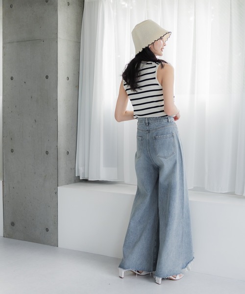coca(coca)(コカ)の「バイカラースカラップハット(ハット・レディース・アイボリー/ブラック・ONE SIZE)」の12枚目の写真