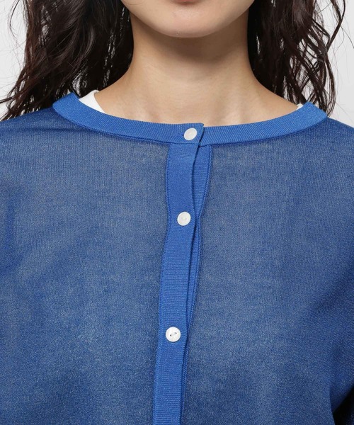 niko and...(ニコアンド)の「2WAYラメシアーニットプルオーバー(ニット/セーター・レディース・オフホワイト/ブルー/ピンク/グリーン・MEDIUM/LARGE)」の9枚目の写真