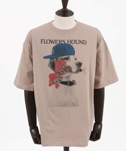 mt8944- ビッグシルエットプリントTシャツ(Flower Hound)(Tシャツ/カットソー)|CAMBIO(カンビオ) mt8944- ビッグシルエットプリントTシャツ(Flower Hound)(Tシャツ/カットソー)|CAMBIO(カンビオ)
