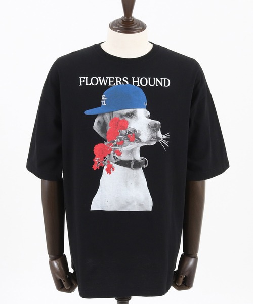 mt8944- ビッグシルエットプリントTシャツ(Flower Hound)(Tシャツ/カットソー)|CAMBIO(カンビオ) mt8944- ビッグシルエットプリントTシャツ(Flower Hound)(Tシャツ/カットソー)|CAMBIO(カンビオ)