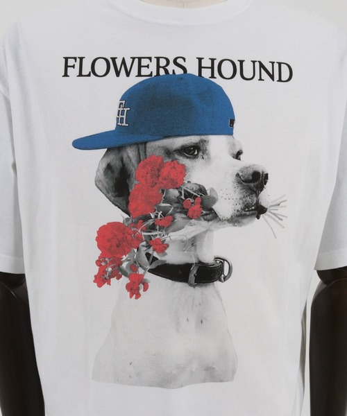 mt8944- ビッグシルエットプリントTシャツ(Flower Hound)(Tシャツ/カットソー)|CAMBIO(カンビオ) mt8944- ビッグシルエットプリントTシャツ(Flower Hound)(Tシャツ/カットソー)|CAMBIO(カンビオ)