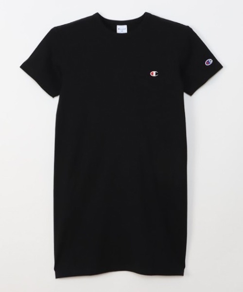 Champion（チャンピオン）の「【ガールズ】Champion チャンピオンカットソーワンピース 綿100%（ワンピース・キッズ・ネイビー/ブラック・140/160/150）」の2枚目の写真