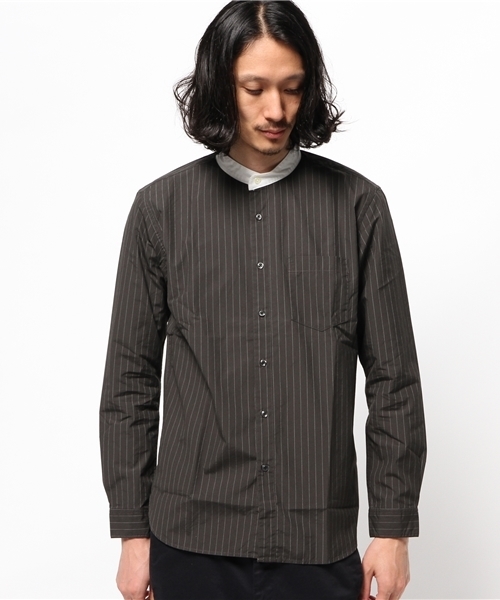 URBAN RESEARCH（アーバンリサーチ）の「UR バンドカラーシャツ（シャツ/ブラウス・メンズ・ホワイト/その他1/その他2/ブルー系その他・LARGE/MEDIUM）」の11枚目の写真