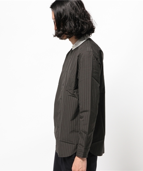 URBAN RESEARCH（アーバンリサーチ）の「UR バンドカラーシャツ（シャツ/ブラウス・メンズ・ホワイト/その他1/その他2/ブルー系その他・LARGE/MEDIUM）」の12枚目の写真