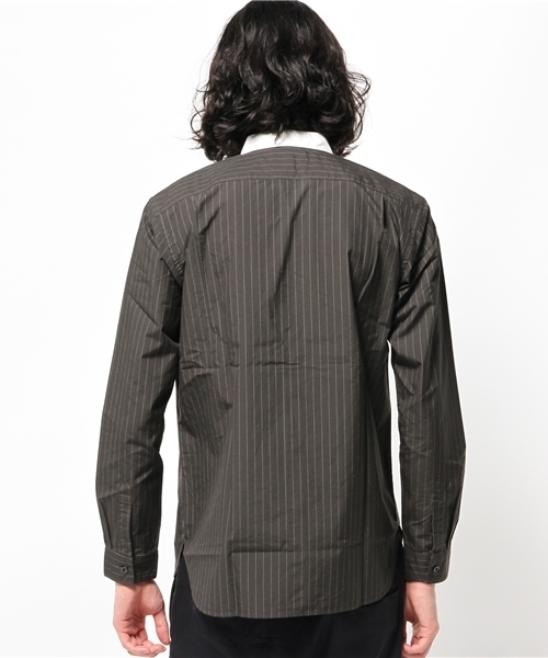 URBAN RESEARCH（アーバンリサーチ）の「UR バンドカラーシャツ（シャツ/ブラウス・メンズ・ホワイト/その他1/その他2/ブルー系その他・LARGE/MEDIUM）」の13枚目の写真