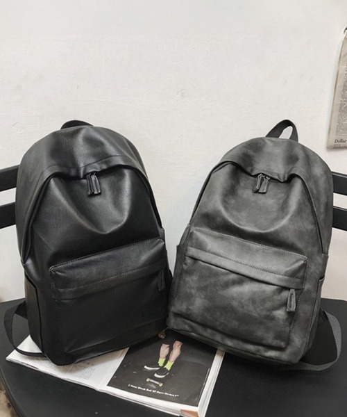 Miniministore(ミニミニストア)の「PUレザー リュックサック大容量男女兼用(バックパック/リュック・レディース・ピンク/ブラック/ブルー/グレー/アイボリー/オリーブ・FREE)」の16枚目の写真