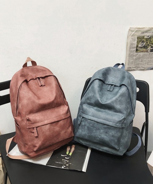 Miniministore(ミニミニストア)の「PUレザー リュックサック大容量男女兼用(バックパック/リュック・レディース・ピンク/ブラック/ブルー/グレー/アイボリー/オリーブ・FREE)」の17枚目の写真