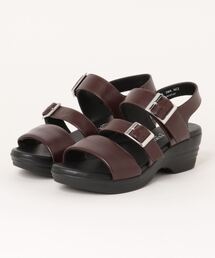 Piedi Nudi | 本革 厚底 ワイドベルト サンダル(サンダル)