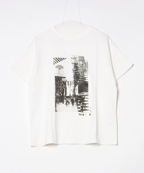 Per sist ence(パーシエンス)の「箔&カラープリントコットンオーバーサイズTシャツ(Tシャツ/カットソー・レディース・C/D/E/F/A/H/J/B/G/I・FREE)」の7枚目の写真