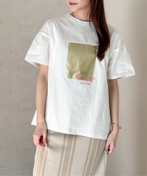 Per sist ence(パーシエンス)の「箔&カラープリントコットンオーバーサイズTシャツ(Tシャツ/カットソー・レディース・C/D/E/F/A/H/J/B/G/I・FREE)」の16枚目の写真