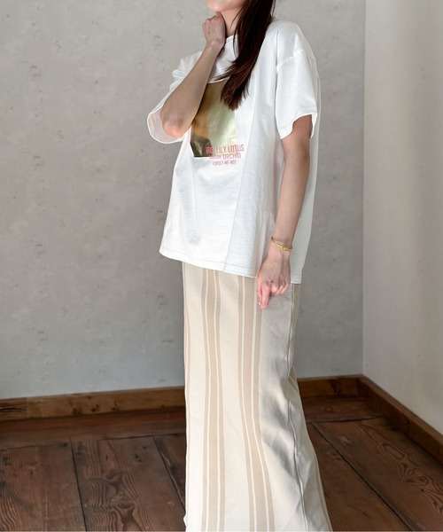 Per sist ence(パーシエンス)の「箔&カラープリントコットンオーバーサイズTシャツ(Tシャツ/カットソー・レディース・C/D/E/F/A/H/J/B/G/I・FREE)」の18枚目の写真