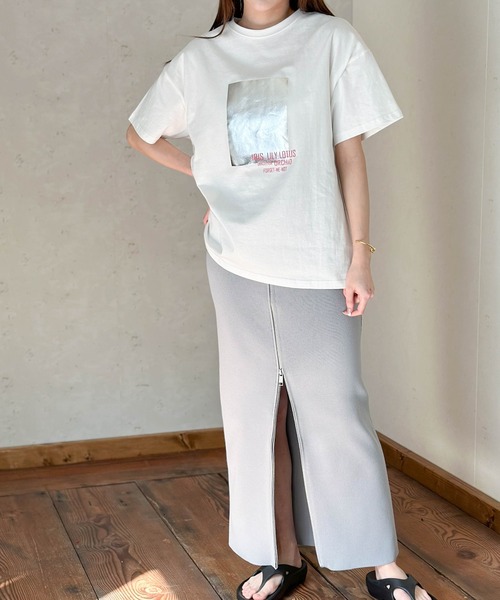 Per sist ence(パーシエンス)の「箔&カラープリントコットンオーバーサイズTシャツ(Tシャツ/カットソー・レディース・C/D/E/F/A/H/J/B/G/I・FREE)」の21枚目の写真