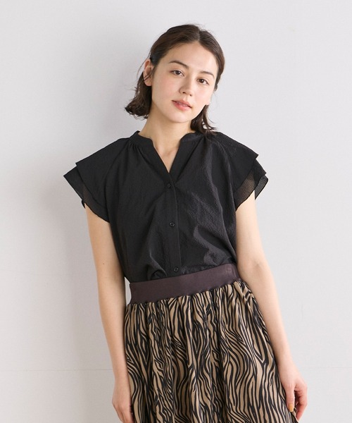 INED CLARO（イネドクラロ）の「カラミタンブラー2WAYブラウス（シャツ/ブラウス・レディース・イエロー/オフホワイト/サックスブルー/ブラック・フリー）」の3枚目の写真