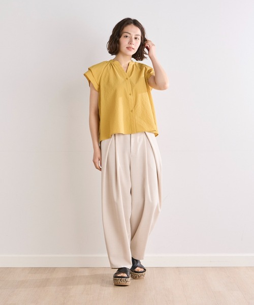 INED CLARO（イネドクラロ）の「カラミタンブラー2WAYブラウス（シャツ/ブラウス・レディース・イエロー/オフホワイト/サックスブルー/ブラック・フリー）」の18枚目の写真