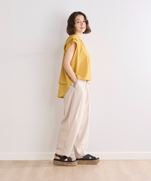 INED CLARO（イネドクラロ）の「カラミタンブラー2WAYブラウス（シャツ/ブラウス・レディース・イエロー/オフホワイト/サックスブルー/ブラック・フリー）」の19枚目の写真