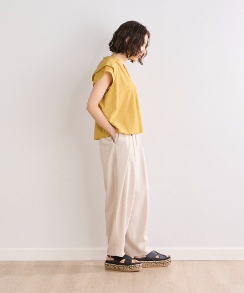 INED CLARO（イネドクラロ）の「カラミタンブラー2WAYブラウス（シャツ/ブラウス・レディース・イエロー/オフホワイト/サックスブルー/ブラック・フリー）」の21枚目の写真