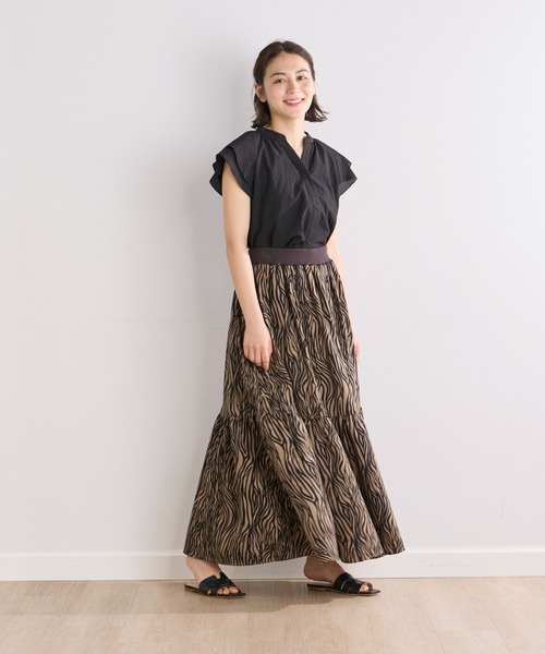 INED CLARO（イネドクラロ）の「カラミタンブラー2WAYブラウス（シャツ/ブラウス・レディース・イエロー/オフホワイト/サックスブルー/ブラック・フリー）」の12枚目の写真