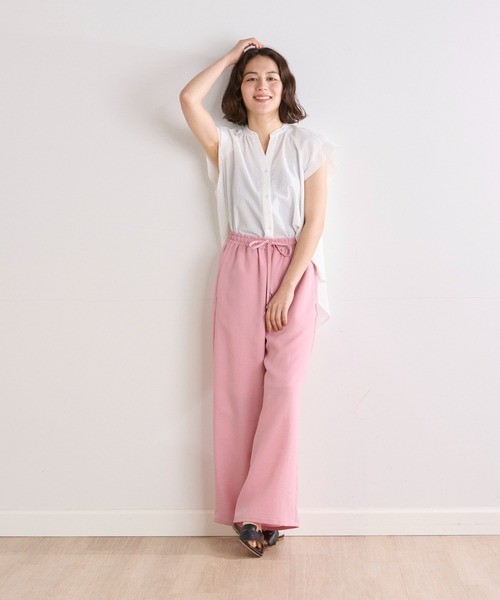 INED CLARO（イネドクラロ）の「カラミタンブラー2WAYブラウス（シャツ/ブラウス・レディース・イエロー/オフホワイト/サックスブルー/ブラック・フリー）」の16枚目の写真