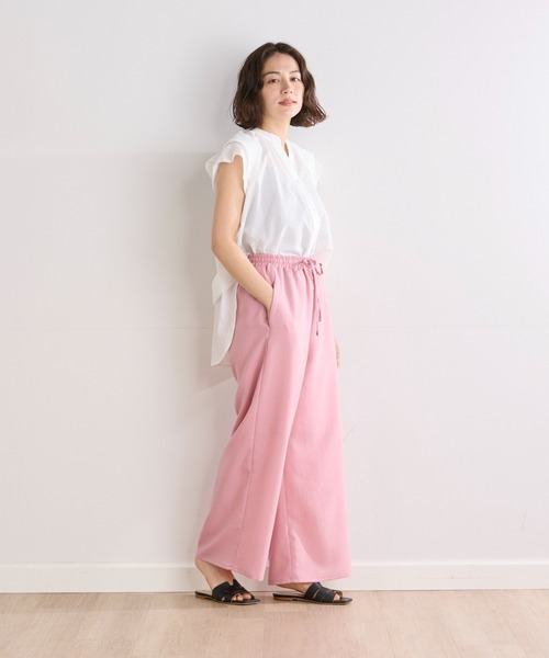 INED CLARO（イネドクラロ）の「カラミタンブラー2WAYブラウス（シャツ/ブラウス・レディース・イエロー/オフホワイト/サックスブルー/ブラック・フリー）」の17枚目の写真