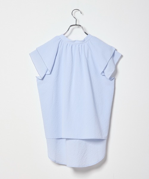 INED CLARO（イネドクラロ）の「カラミタンブラー2WAYブラウス（シャツ/ブラウス・レディース・イエロー/オフホワイト/サックスブルー/ブラック・フリー）」の5枚目の写真