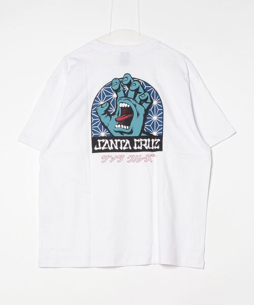 SANTA CRUZ（サンタクルーズ）の「【ムラサキスポーツ限定】SANTACRUZ/サンタクルーズ 半袖Tシャツ 麻柄 カタカナ 502241416（Tシャツ/カットソー・メンズ・ホワイト/ブラック・M/L/XL）」の3枚目の写真