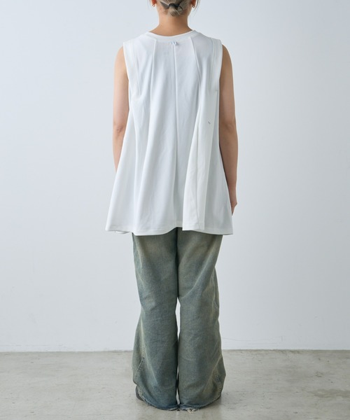 Franklin Climbing(フランクリンクライミング)の「【Retreat】タックノースリーブTee(Tシャツ/カットソー・レディース・ブラック/オフホワイト/スカイブルー・ONE SIZE)」の19枚目の写真