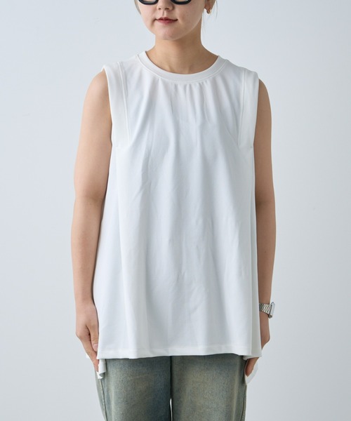 Franklin Climbing(フランクリンクライミング)の「【Retreat】タックノースリーブTee(Tシャツ/カットソー・レディース・ブラック/オフホワイト/スカイブルー・ONE SIZE)」の20枚目の写真