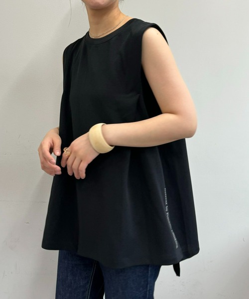 Franklin Climbing(フランクリンクライミング)の「【Retreat】タックノースリーブTee(Tシャツ/カットソー・レディース・ブラック/オフホワイト/スカイブルー・ONE SIZE)」の12枚目の写真