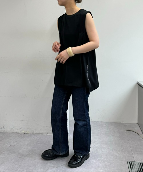 Franklin Climbing(フランクリンクライミング)の「【Retreat】タックノースリーブTee(Tシャツ/カットソー・レディース・ブラック/オフホワイト/スカイブルー・ONE SIZE)」の14枚目の写真