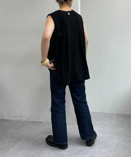 Franklin Climbing(フランクリンクライミング)の「【Retreat】タックノースリーブTee(Tシャツ/カットソー・レディース・ブラック/オフホワイト/スカイブルー・ONE SIZE)」の15枚目の写真