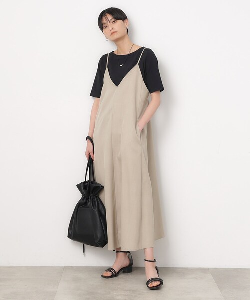 OPAQUE.CLIP（オペークドットクリップ）の「◆GIZAコットンリブ ボートネックカットソー（Tシャツ/カットソー・レディース・ライトベージュ/ブラック/ホワイト/ホワイト系3・36/34/42/40/38）」の11枚目の写真