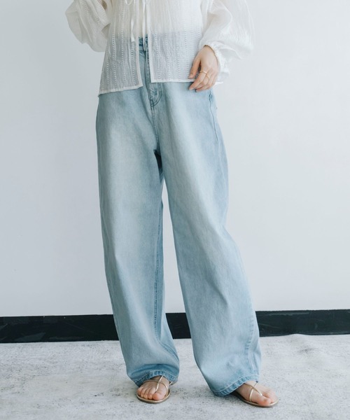 refinedworks(リファインドワークス)の「【refinedworks】 旬のレッグラインを描くカーブデニムパンツ(デニムパンツ・レディース・ブルー/ネイビー・FREE)」の3枚目の写真
