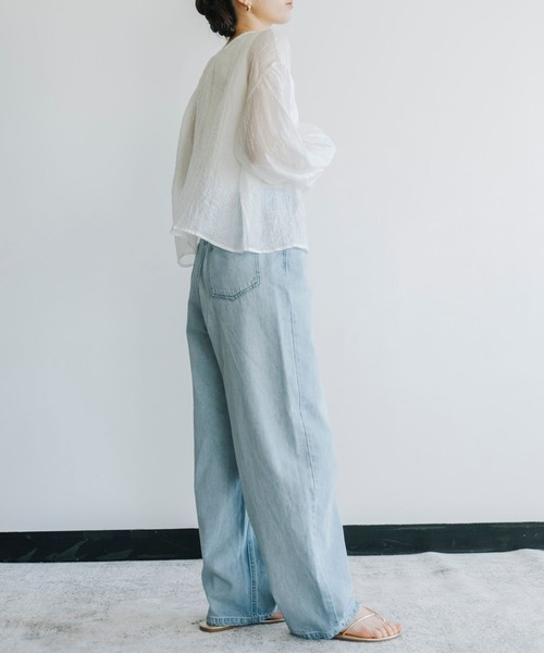 refinedworks(リファインドワークス)の「【refinedworks】 旬のレッグラインを描くカーブデニムパンツ(デニムパンツ・レディース・ブルー/ネイビー・FREE)」の9枚目の写真