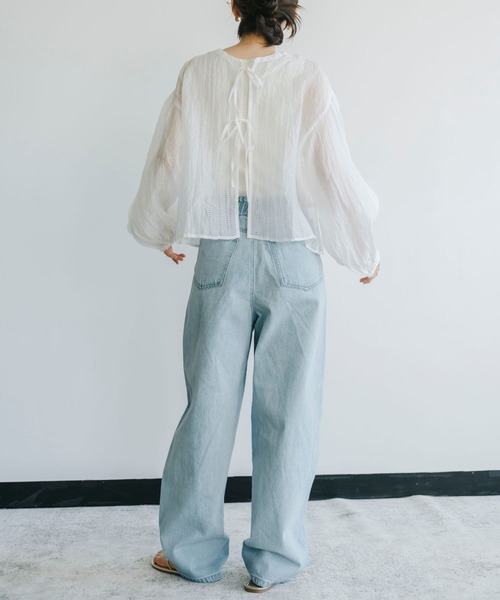 refinedworks(リファインドワークス)の「【refinedworks】 旬のレッグラインを描くカーブデニムパンツ(デニムパンツ・レディース・ブルー/ネイビー・FREE)」の10枚目の写真