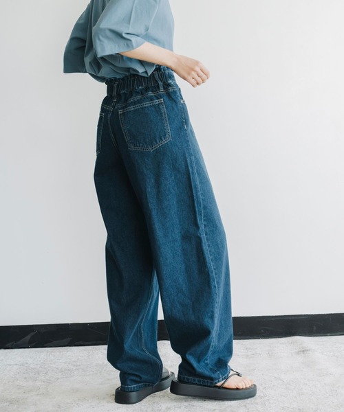 refinedworks(リファインドワークス)の「【refinedworks】 旬のレッグラインを描くカーブデニムパンツ(デニムパンツ・レディース・ブルー/ネイビー・FREE)」の14枚目の写真
