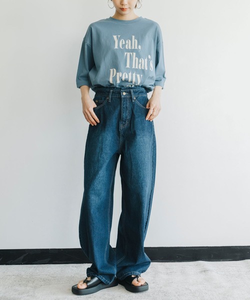 refinedworks(リファインドワークス)の「【refinedworks】 旬のレッグラインを描くカーブデニムパンツ(デニムパンツ・レディース・ブルー/ネイビー・FREE)」の17枚目の写真