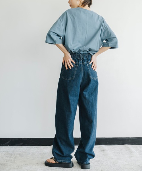 refinedworks(リファインドワークス)の「【refinedworks】 旬のレッグラインを描くカーブデニムパンツ(デニムパンツ・レディース・ブルー/ネイビー・FREE)」の20枚目の写真