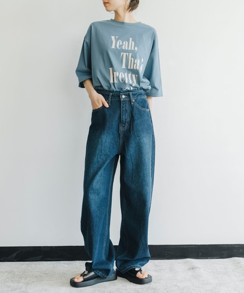 refinedworks(リファインドワークス)の「【refinedworks】 旬のレッグラインを描くカーブデニムパンツ(デニムパンツ・レディース・ブルー/ネイビー・FREE)」の21枚目の写真