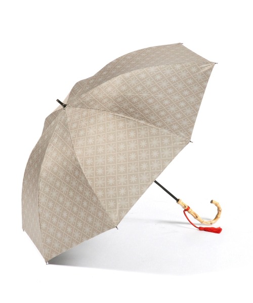 studio CLIP（スタディオクリップ）の「フラワータイル 日傘（長傘・レディース・ホワイト/ブラウン・FREE）」の4枚目の写真