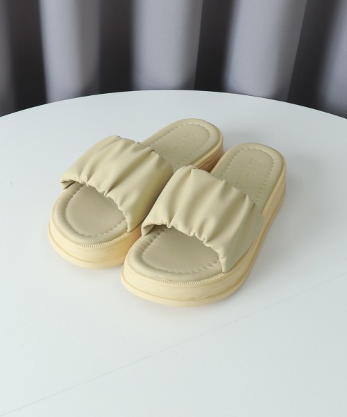 Miniministore(ミニミニストア)の「厚底サンダル ミュールサンダル 美脚 夏(サンダル・レディース・ラベンダー/ブラック/ベージュ/アイボリー・22.5cm/24.5cm/23.5cm/24.0cm/23.0cm/25.0cm)」の14枚目の写真