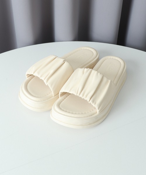 Miniministore(ミニミニストア)の「厚底サンダル ミュールサンダル 美脚 夏(サンダル・レディース・ラベンダー/ブラック/ベージュ/アイボリー・22.5cm/24.5cm/23.5cm/24.0cm/23.0cm/25.0cm)」の7枚目の写真