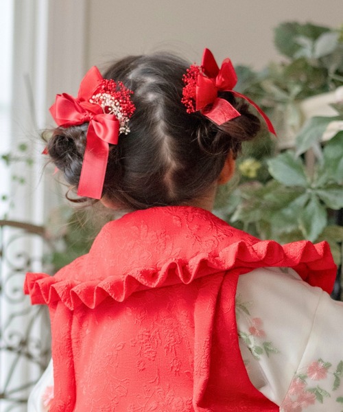 Catherine Cottage(キャサリンコテージ)の「リボン&フラワー Uピン 6本セット(ヘアピン・レディース・グレー/ライラック/ベージュ/ピンク/ホワイト/レッド・FREE)」の6枚目の写真