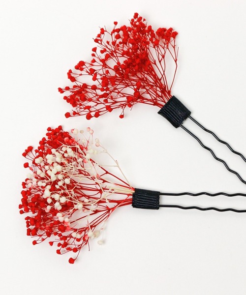 Catherine Cottage(キャサリンコテージ)の「リボン&フラワー Uピン 6本セット(ヘアピン・レディース・グレー/ライラック/ベージュ/ピンク/ホワイト/レッド・FREE)」の9枚目の写真