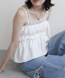 リボンギャザーキャミソール