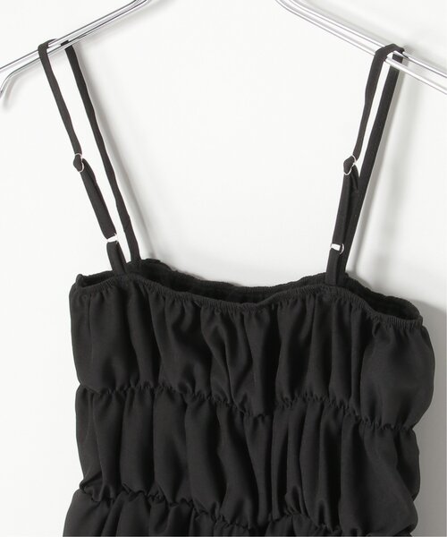 VENCEEXCHANGE(ヴァンスエクスチェンジ)の「リボンギャザーキャミソール(キャミソール・レディース・ホワイト/ブラック・FREE)」の5枚目の写真