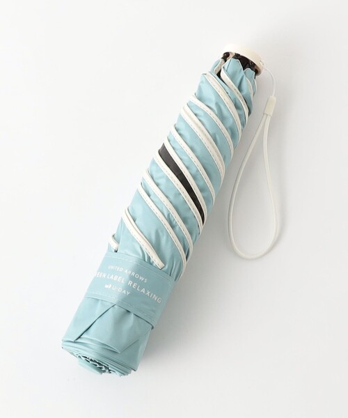 green label relaxing（グリーンレーベルリラクシング）の「＜U-DAY＞ALL WHATER 折りたたみ傘 / レイン - 晴雨兼用 -（折りたたみ傘・レディース・オフホワイト/ライトグレー/ライム・FREE）」の6枚目の写真