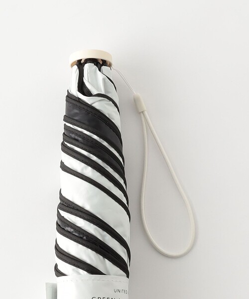 green label relaxing（グリーンレーベルリラクシング）の「＜U-DAY＞ALL WHATER 折りたたみ傘 / レイン - 晴雨兼用 -（折りたたみ傘・レディース・オフホワイト/ライトグレー/ライム・FREE）」の17枚目の写真