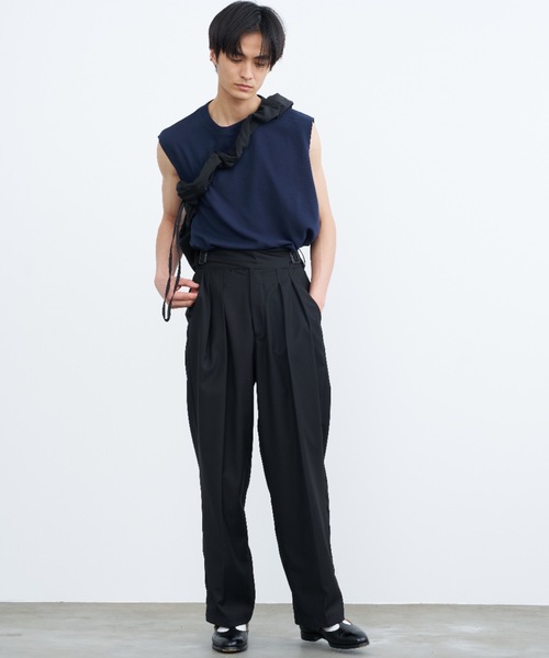 SINSS（シンス）の「Loose fit no-sleeve / ルーズフィットノースリーブ（タンクトップ・メンズ・ネイビー/ホワイト/ブラック・SMALL/MEDIUM/LARGE）」の6枚目の写真