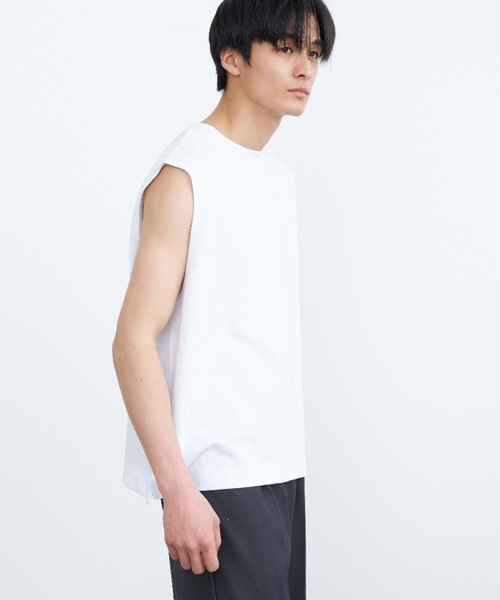 SINSS（シンス）の「Loose fit no-sleeve / ルーズフィットノースリーブ（タンクトップ・メンズ・ネイビー/ホワイト/ブラック・SMALL/MEDIUM/LARGE）」の11枚目の写真