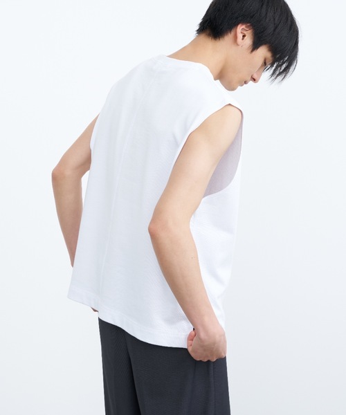 SINSS（シンス）の「Loose fit no-sleeve / ルーズフィットノースリーブ（タンクトップ・メンズ・ネイビー/ホワイト/ブラック・SMALL/MEDIUM/LARGE）」の15枚目の写真